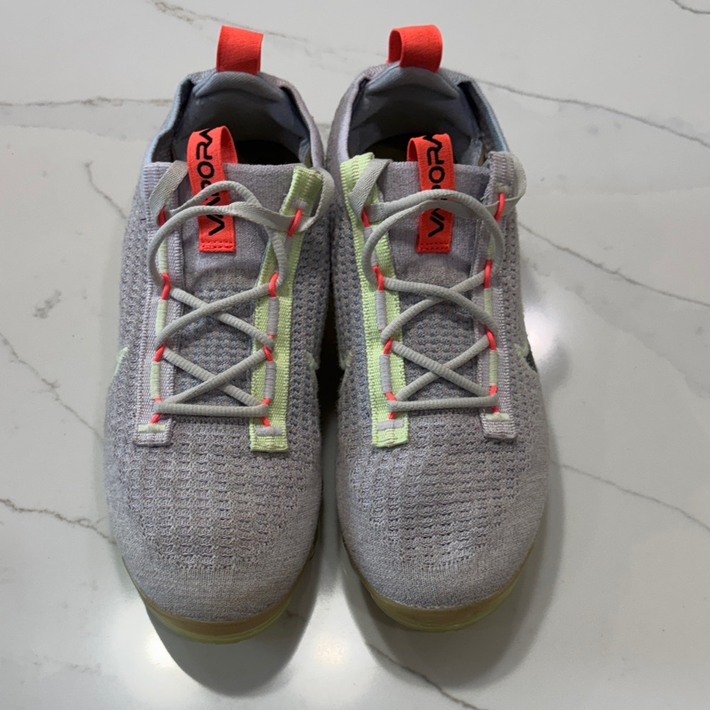 Nike Lavender and Lime Women's VaporMax Knit Sneakers - Picture 3 of 15